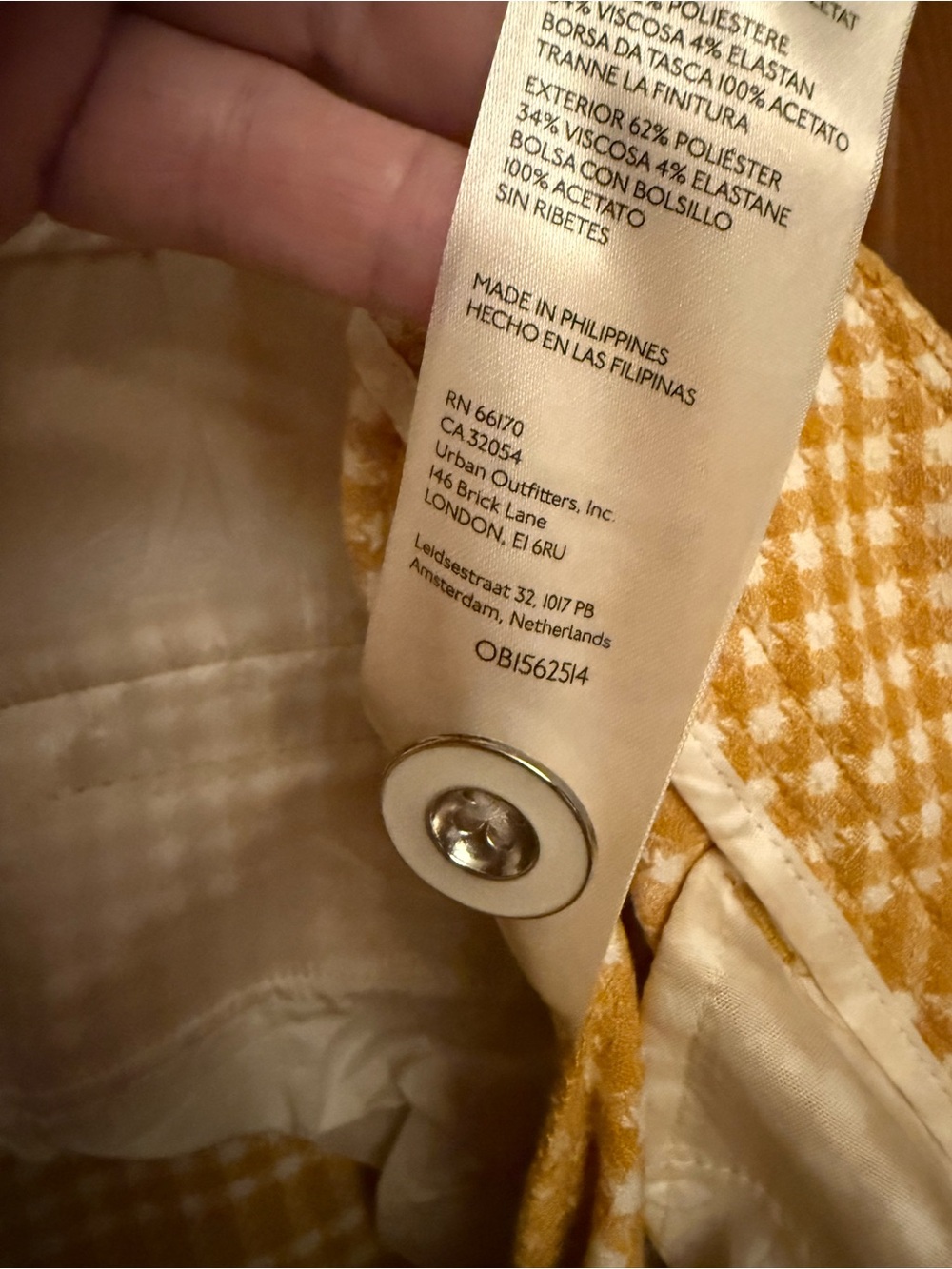 Anthropologie Maeve  yellow and white gingham plaid trousers .8 - Picture 12 of 15